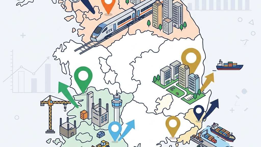 지역별 부동산 임팩트 지도 — GTX 경기도, 대구경북 신공항, 부산 원도심 재생 투자 포인트