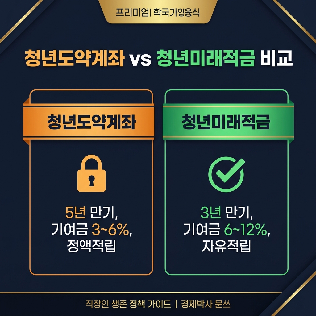 청년도약계좌 vs 청년미래적금 비교 요약 인포그래픽