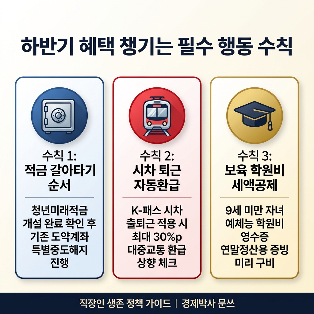 하반기 혜택 챙기는 필수 행동 수칙 인포그래픽