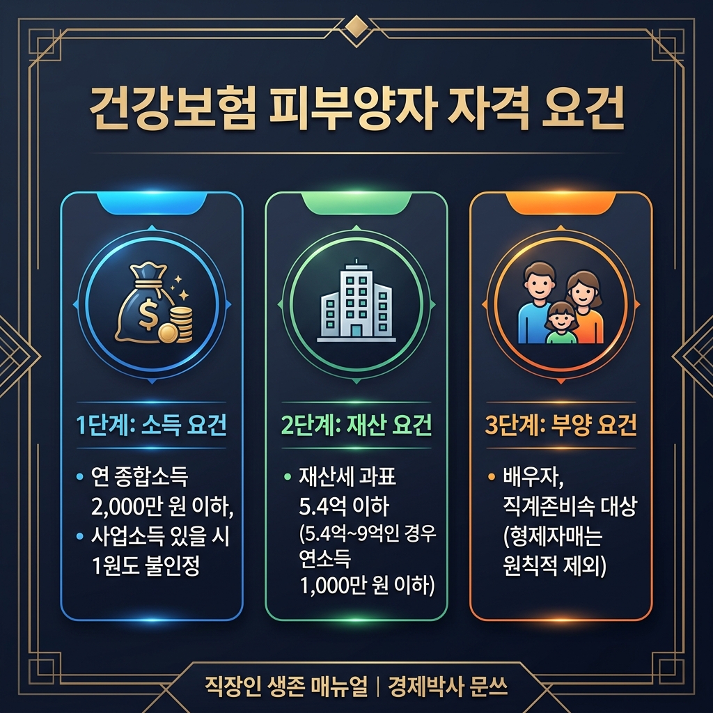 건강보험 피부양자 자격 요건 분석 인포그래픽