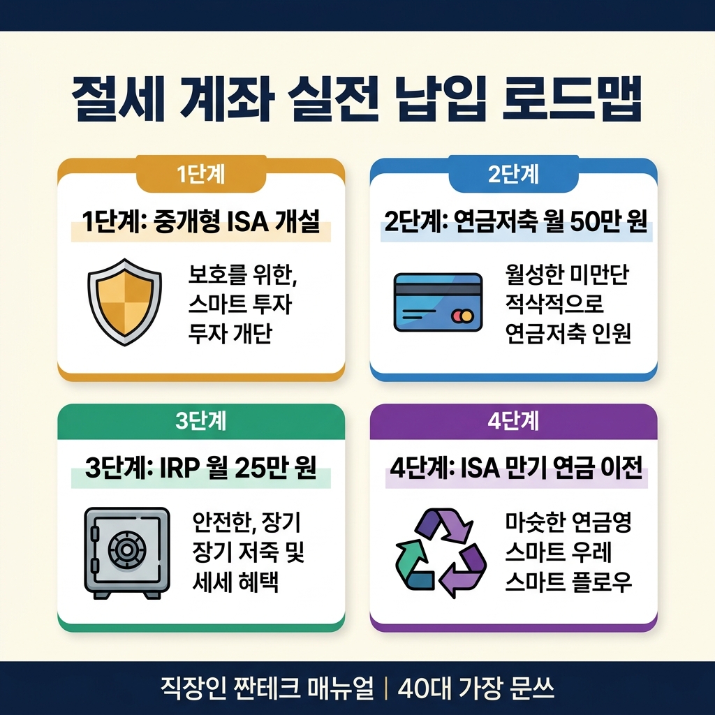 절세 계좌 실전 납입 로드맵 인포그래픽