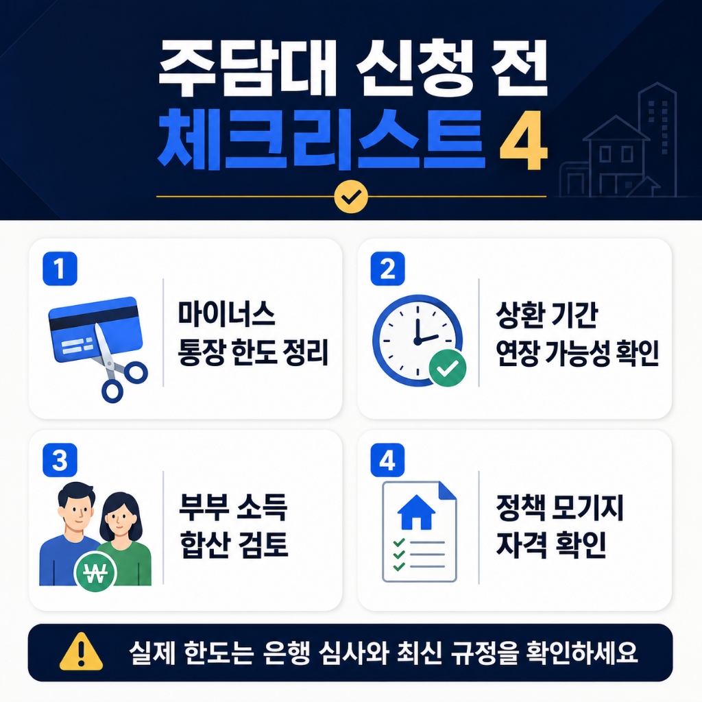 주담대 신청 전 체크리스트 4가지