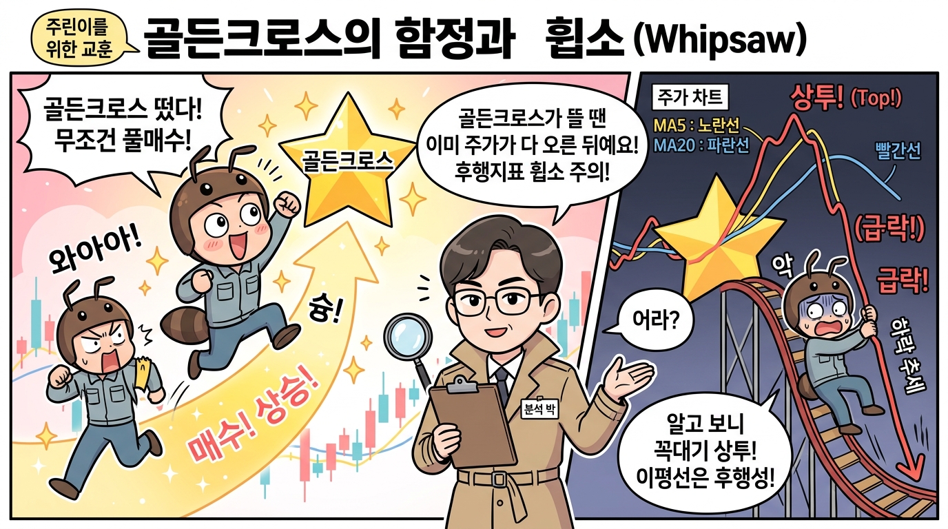 골든크로스의 함정과 휩소 만화 인포그래픽