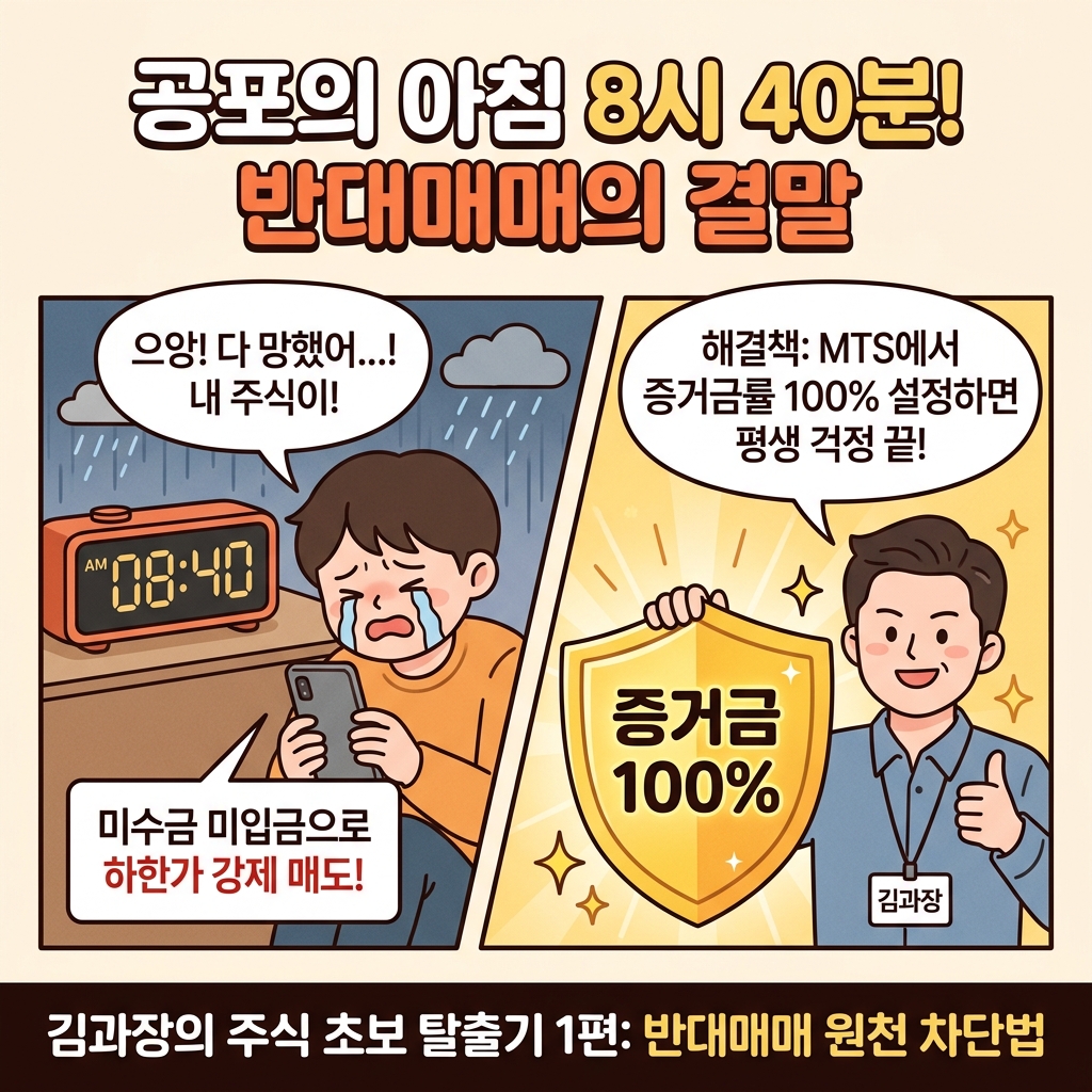 반대매매 발생 순서 동시호가 하한가 강제매도 미수동결계좌 경고 인포그래픽
