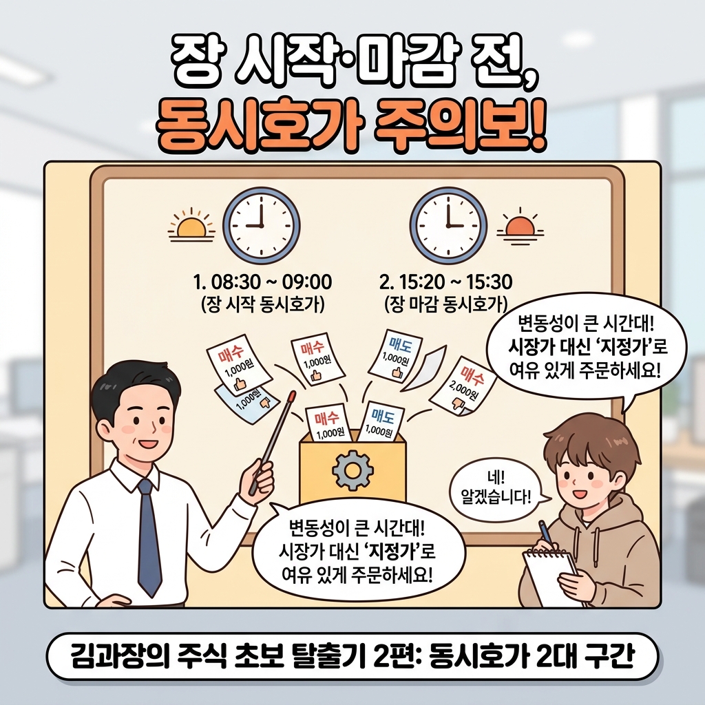 동시호가 장시작 장마감 시간대 인포그래픽