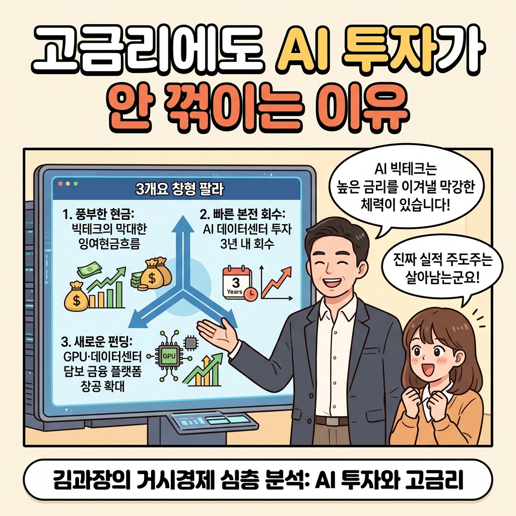 고금리에도 AI 투자가 안 꺾이는 3대 이유 만화 카드뉴스