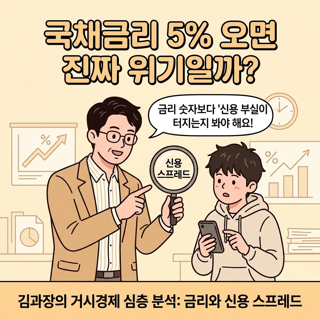 미국 국채금리 5% 오면 진짜 위기일까 신용 스프레드 이선엽 대표 분석 대표 만화 카드뉴스